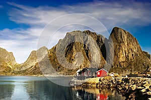 Norway Lofoten Coast Landscape Reine Village