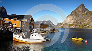 Norway Lofoten Fjord, Arctic Mountain Landscape