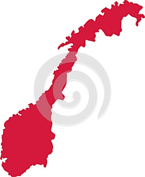 Norway map silhouette