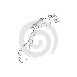 Norway map silhouette