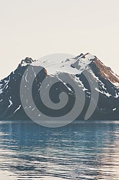 Norway mountain landscape sunset Lyngen Alps