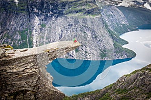 Norway Mountain Trolltunga Odda Fjord Norge Hiking Trail photo