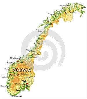 Norway Relief map photo