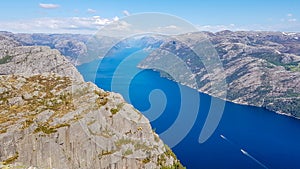 Norway - A stunning view on Lysefjorden from Preikestolen