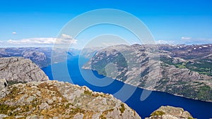 Norway - A stunning view on Lysefjorden from Preikestolen