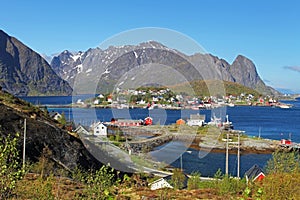 Norway village with mountain - Lofoten, Reine