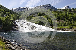 Norway - Waterfall In Hellesylt