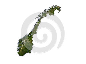 Norway On White Background