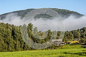 Norway, wooden house and church - Kirk