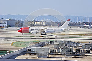 Norwegian Airlines Boeing 787 Dreamliner Taxiing on Runway