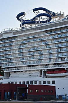 Norwegian Bliss cruise ship, docked in Ensenada, Mexico