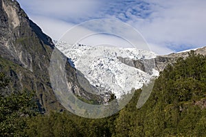 Norwegian Boyabreen glacier in Josteldalsbreen National Park