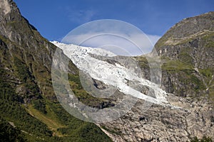 Norwegian Boyabreen glacier in Josteldalsbreen National Park