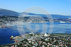 Norwegian city Tromso beyond the Arctic circle