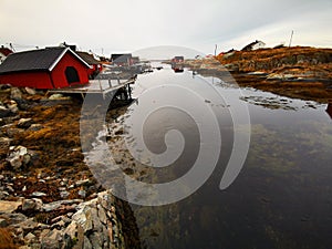 Norwegian coast and its traditional rural architecture