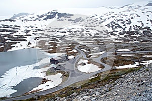 Norwegian fjord landscape in summer