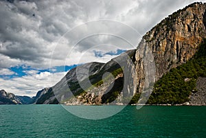 Norwegian fjord and mountains. Lysefjord