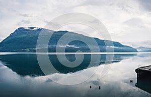 Norwegian fjord and summer landscape