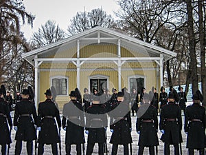 Norwegian Guardsmen in the snow photo