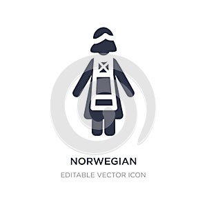 norwegian icon on white background. Simple element illustration from People concept