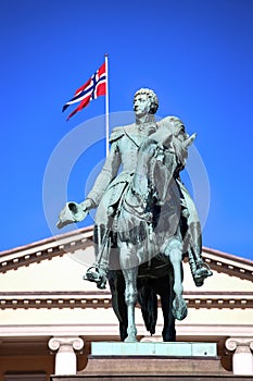 Norwegian King Karl Johan XIV in Oslo, Norway