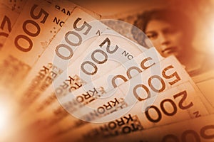 Norwegian Krone Cash Money photo