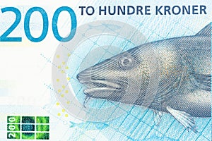 200 Norwegian kroner banknote, Financial background, Concept