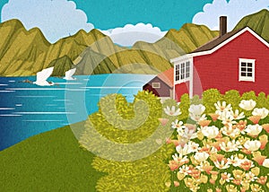 Norwegian landscape in summer