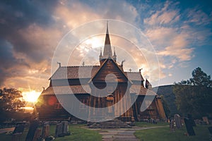 Norwegian Lom Stave Church photo