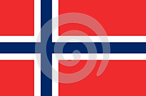 Norwegian national flag, official flag of norway accurate colors