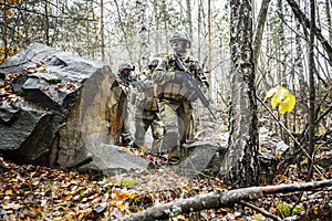 Norwegian soldiers in the forest