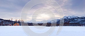 Norwegian winter panorama.