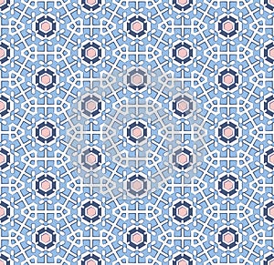 Norwegian winter snowflakes blue pattern