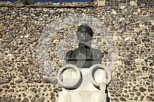 Norwich, Norfolk, UK, June 2021, view of the statue of Edith Cavell near Norwich Cathedral