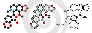 Noscapine antitussive drug molecule