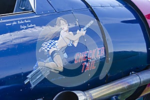 Nose art on warbird Harvard