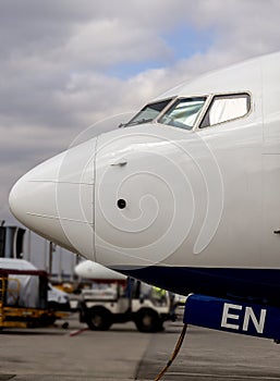 Nose of Boeing 737