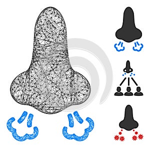 Nose Breath Polygonal Web Vector Mesh Illustration