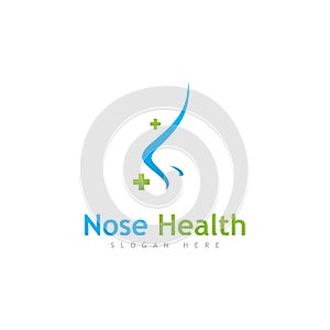 Nose Health logo vector, Nose icon illustration design template