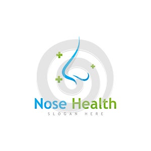 Nose Health logo vector, Nose icon illustration design template