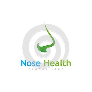 Nose Health logo vector, Nose icon illustration design template