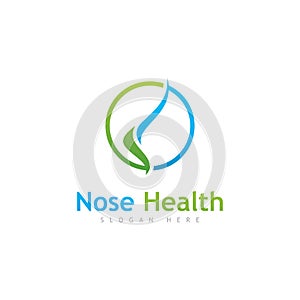 Nose Health logo vector, Nose icon illustration design template
