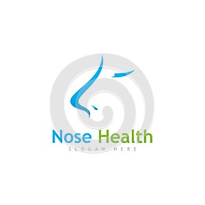 Nose Health logo vector, Nose icon illustration design template