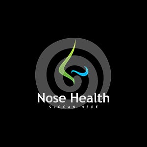 Nose Health logo vector, Nose icon illustration design template