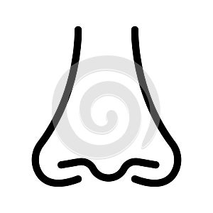 Nose icon. Human sensetive symbol