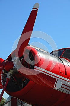 Nose of a red plane