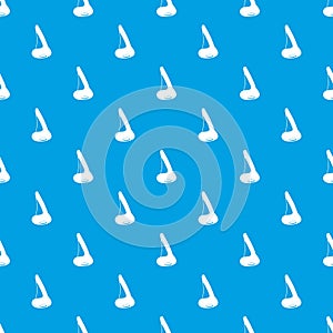 Nose side view pattern seamless blue