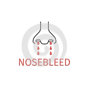 Nosebleed line icon photo