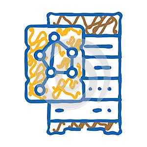 nosql database icon doodle illustration