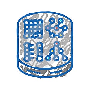 nosql database icon doodle illustration